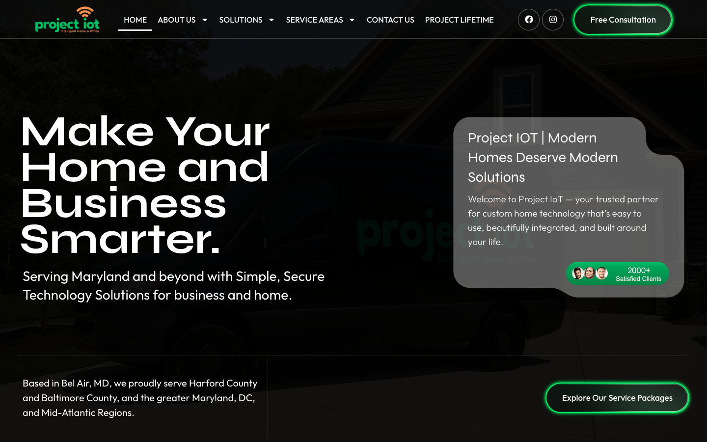 Project IoT website by SmartHaus Labs